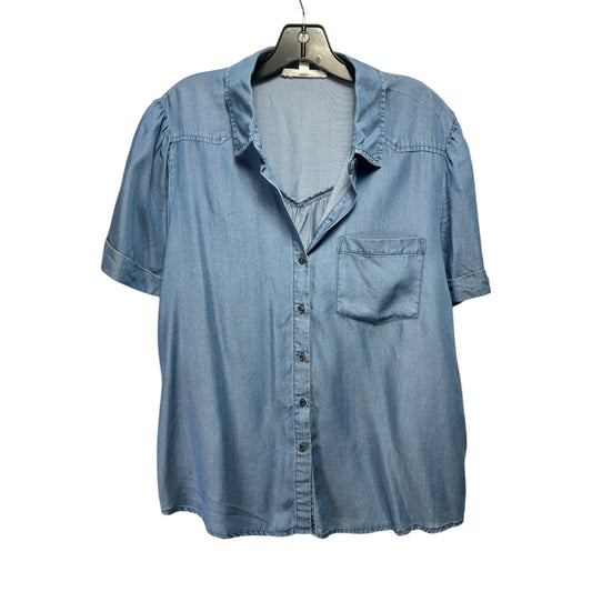 Top Short Sleeve By Jane And Delancey In Blue, Size: L