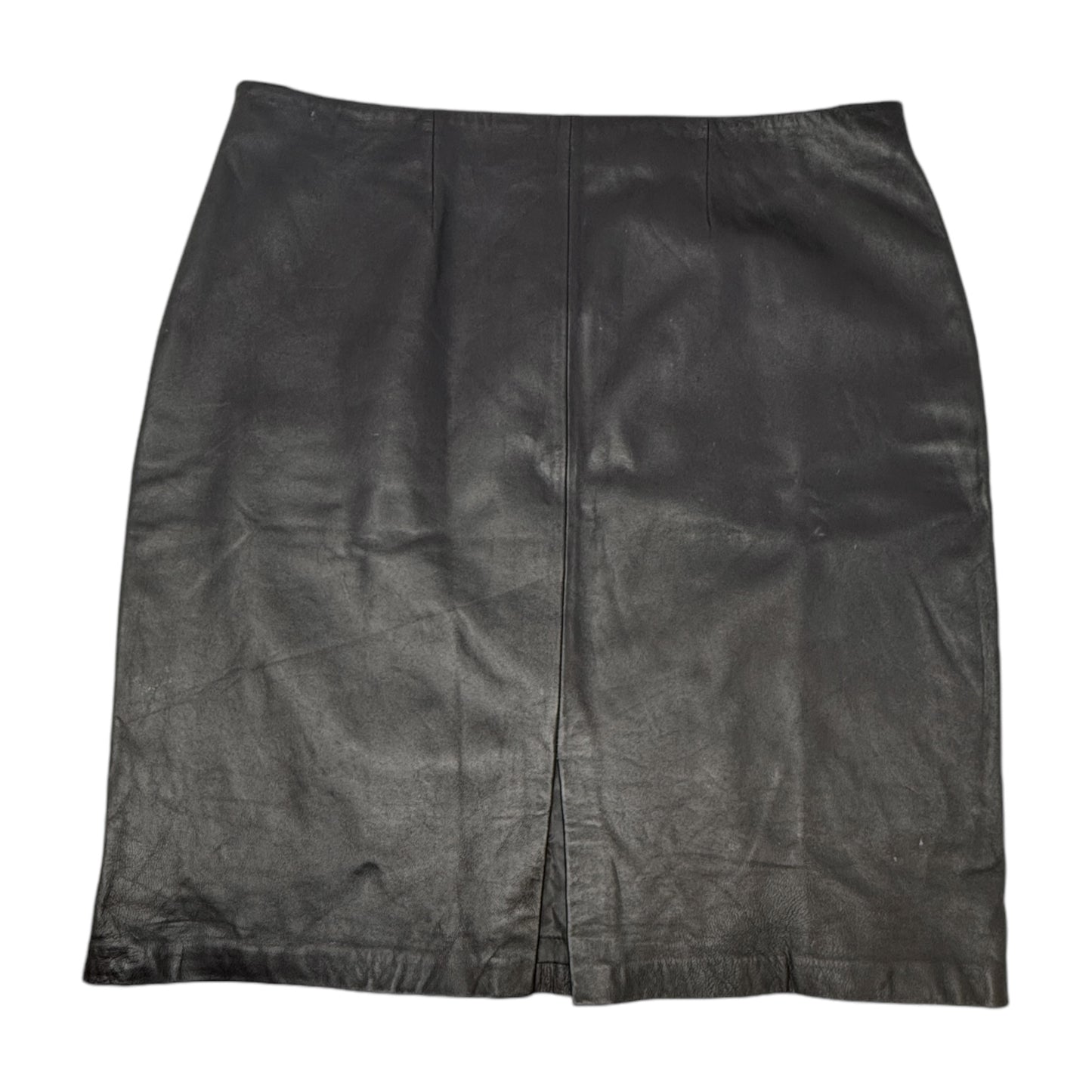 Leather Midi Skirt By Jaclyn Smith In Black, Size: 18