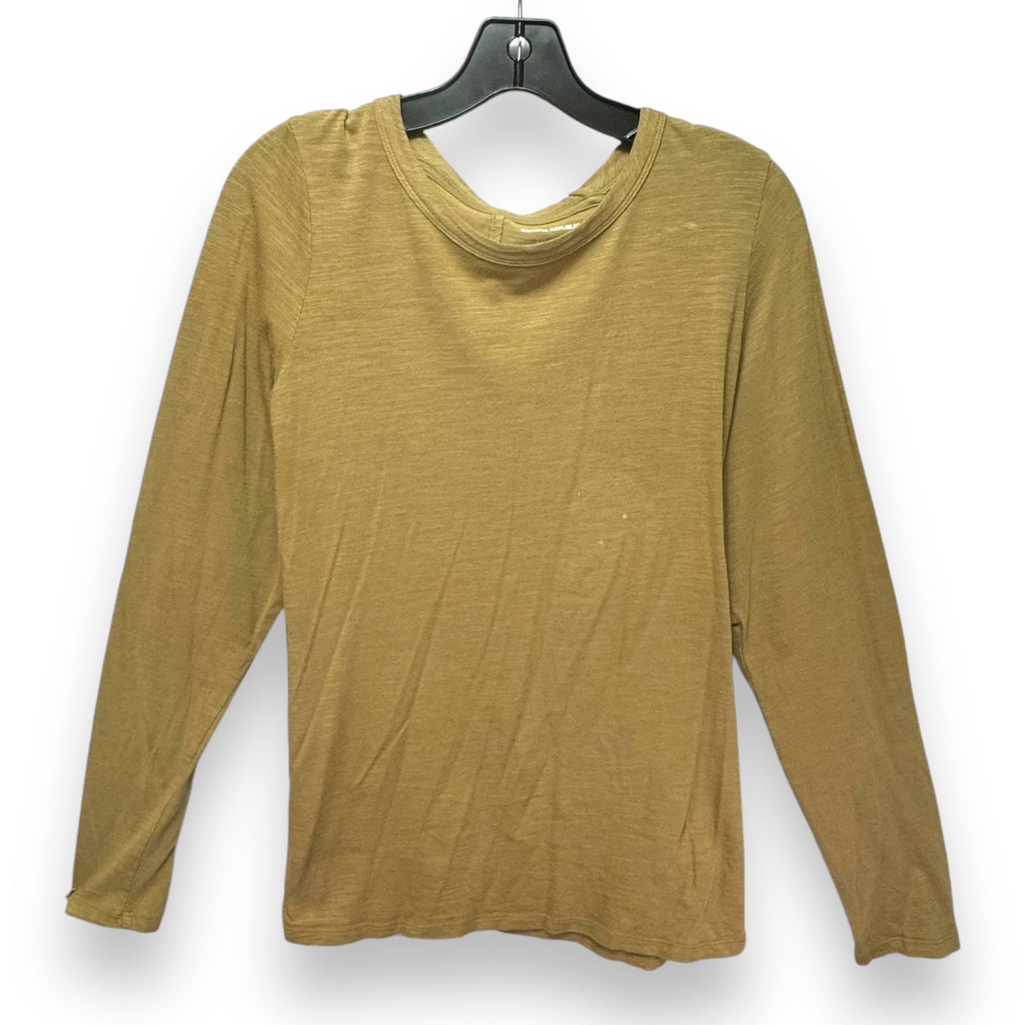 Top Long Sleeve By Banana Republic In Tan, Size: Xl