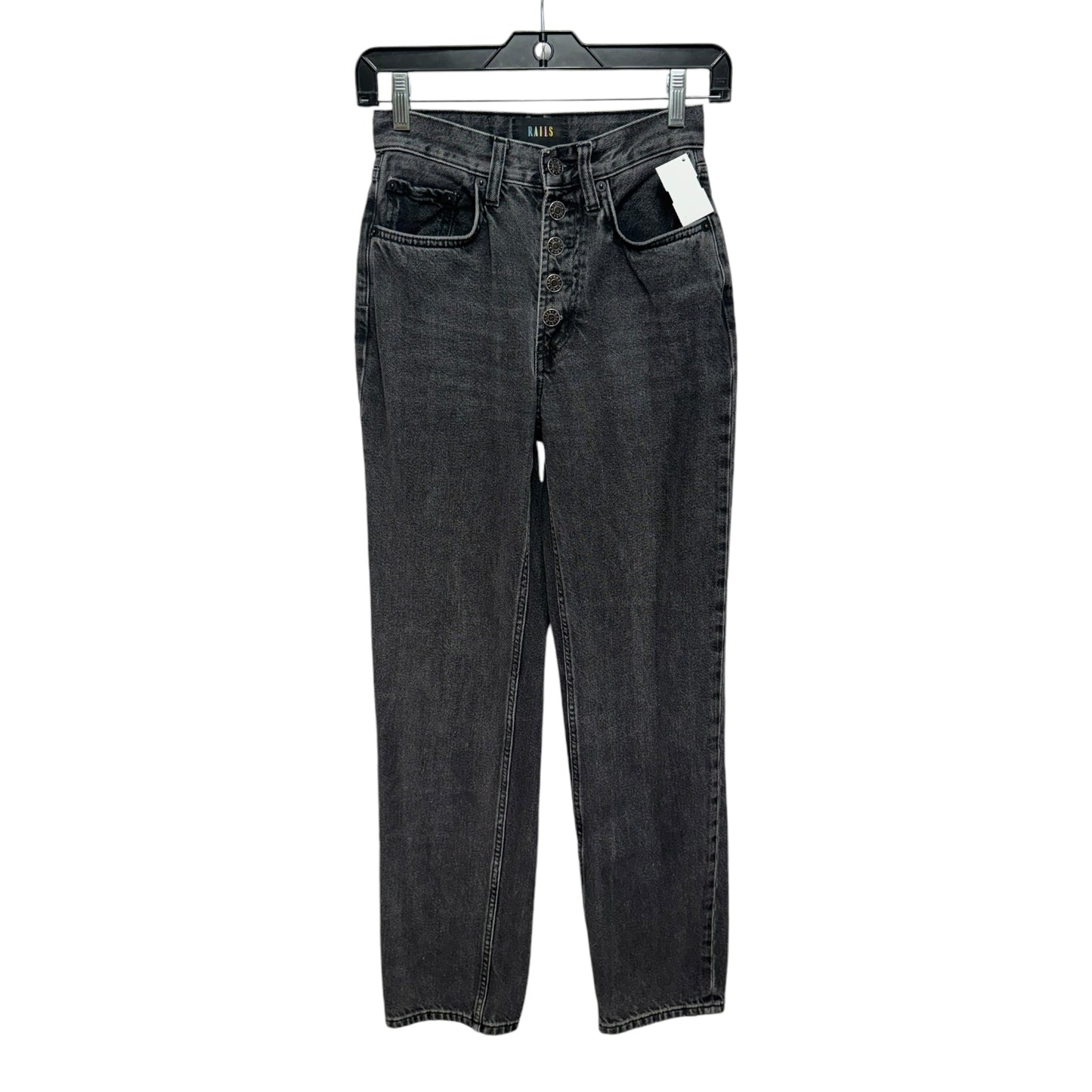 The Topanga High Rise Straight Jeans Boyfriend By Rails In Black, Size: 2