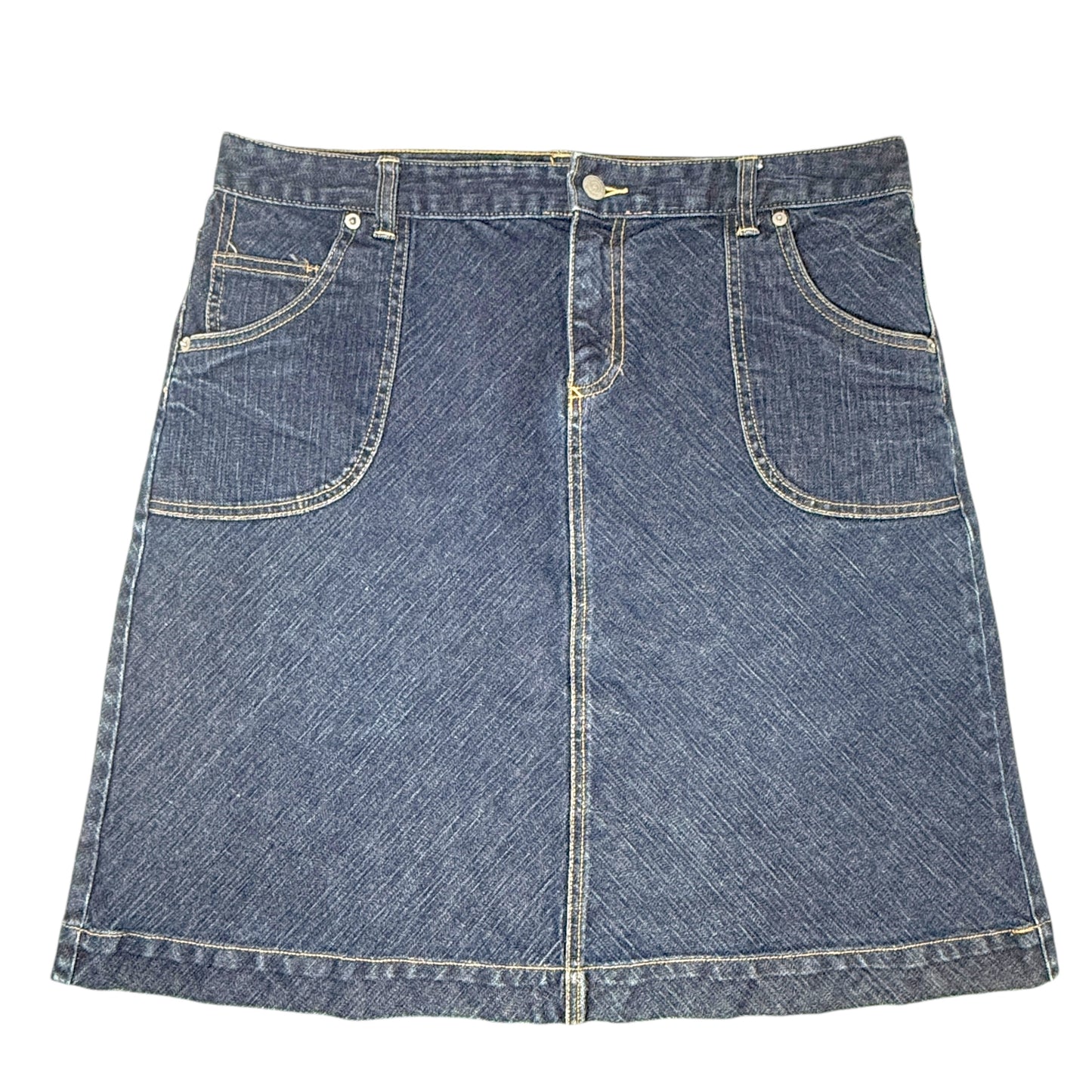 Denim Mini Skirt By Banana Republic In Blue, Size: 14