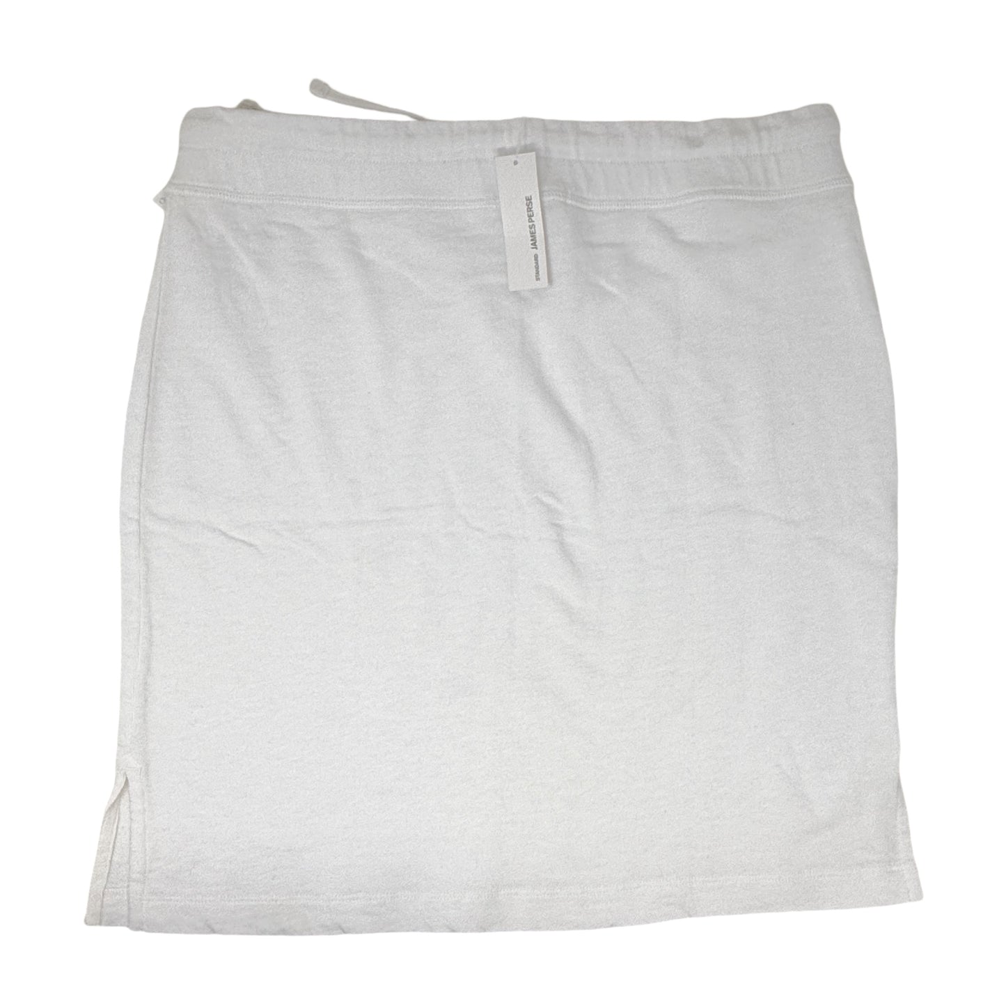 Terry Cotton Drawstring Mini Skirt By James Perse In White, Size: M