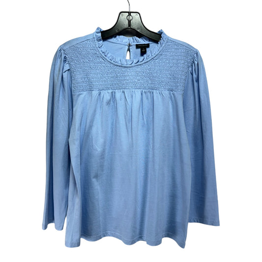 Top Long Sleeve By Ann Taylor In Blue, Size: M