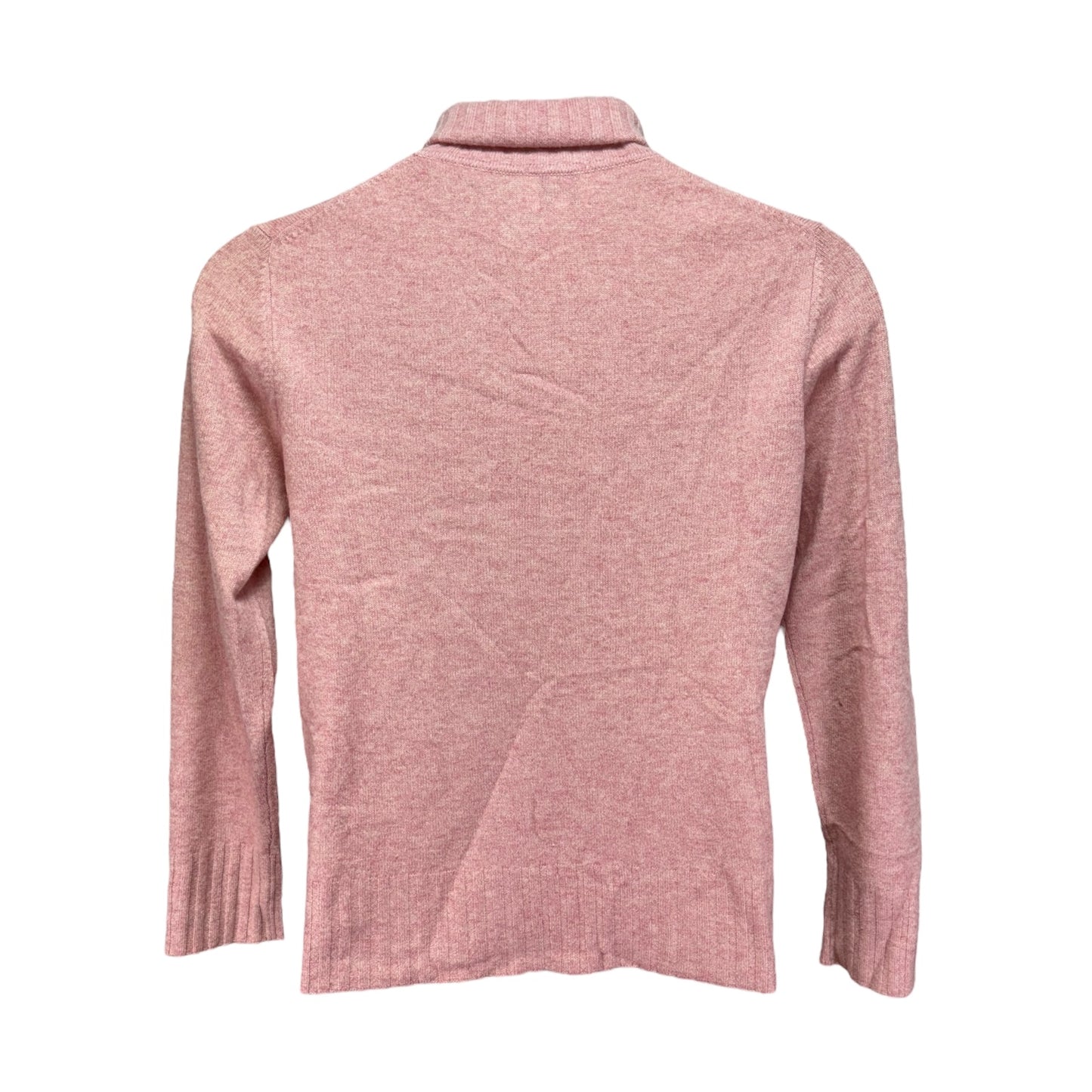 Turtleneck Sweater Cashmere By Qi In Pink, Size: L