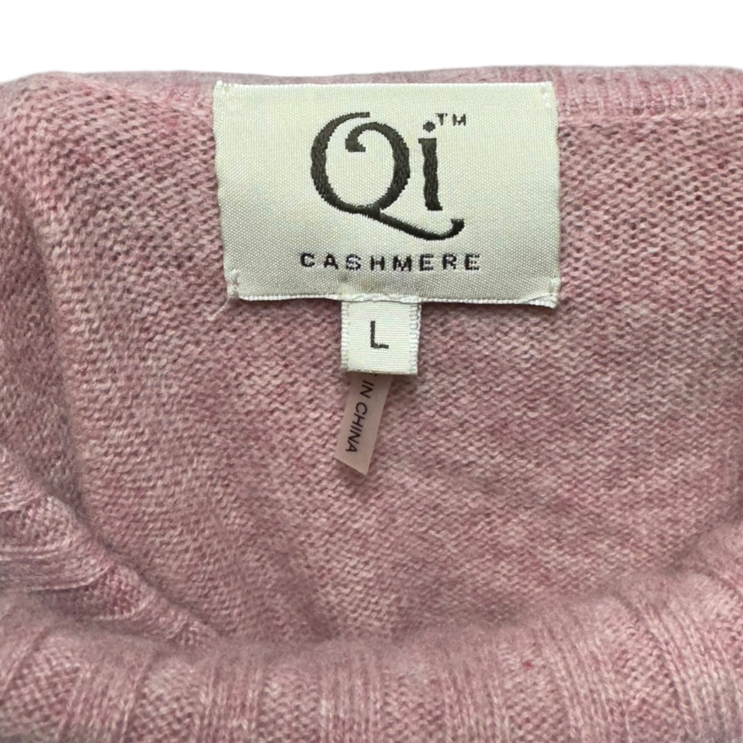 Turtleneck Sweater Cashmere By Qi In Pink, Size: L