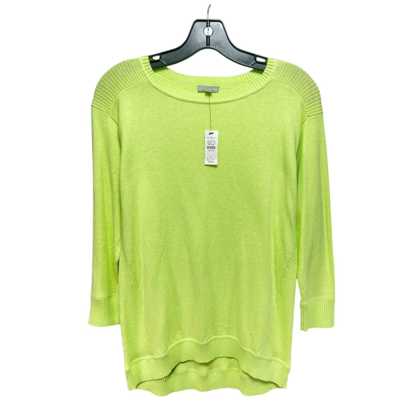 Sweater By Talbots In Lime Green, Size: Petite