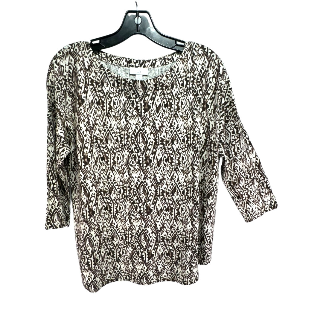 Top 3/4 Sleeve By J. Jill In Brown, Size: Petite   S