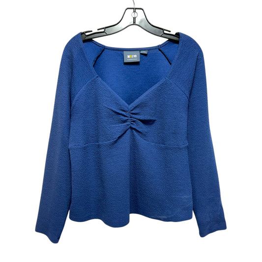 Top Long Sleeve By Maeve In Blue, Size: Xl