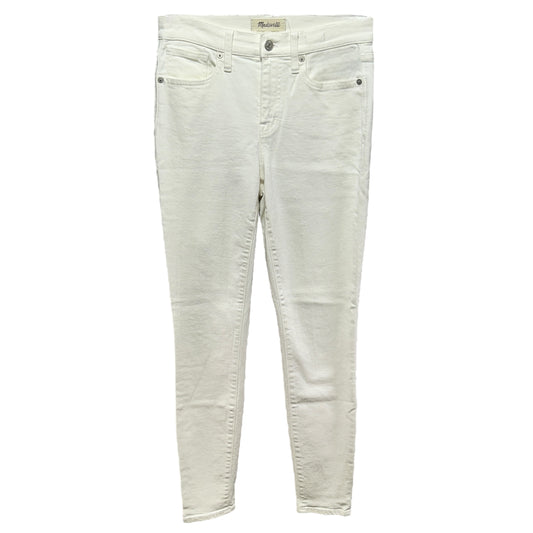 9” High Rise Skinny Jeans By Madewell In White, Size: 2/26