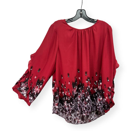 Red Top Long Sleeve Simply Vera, Size L