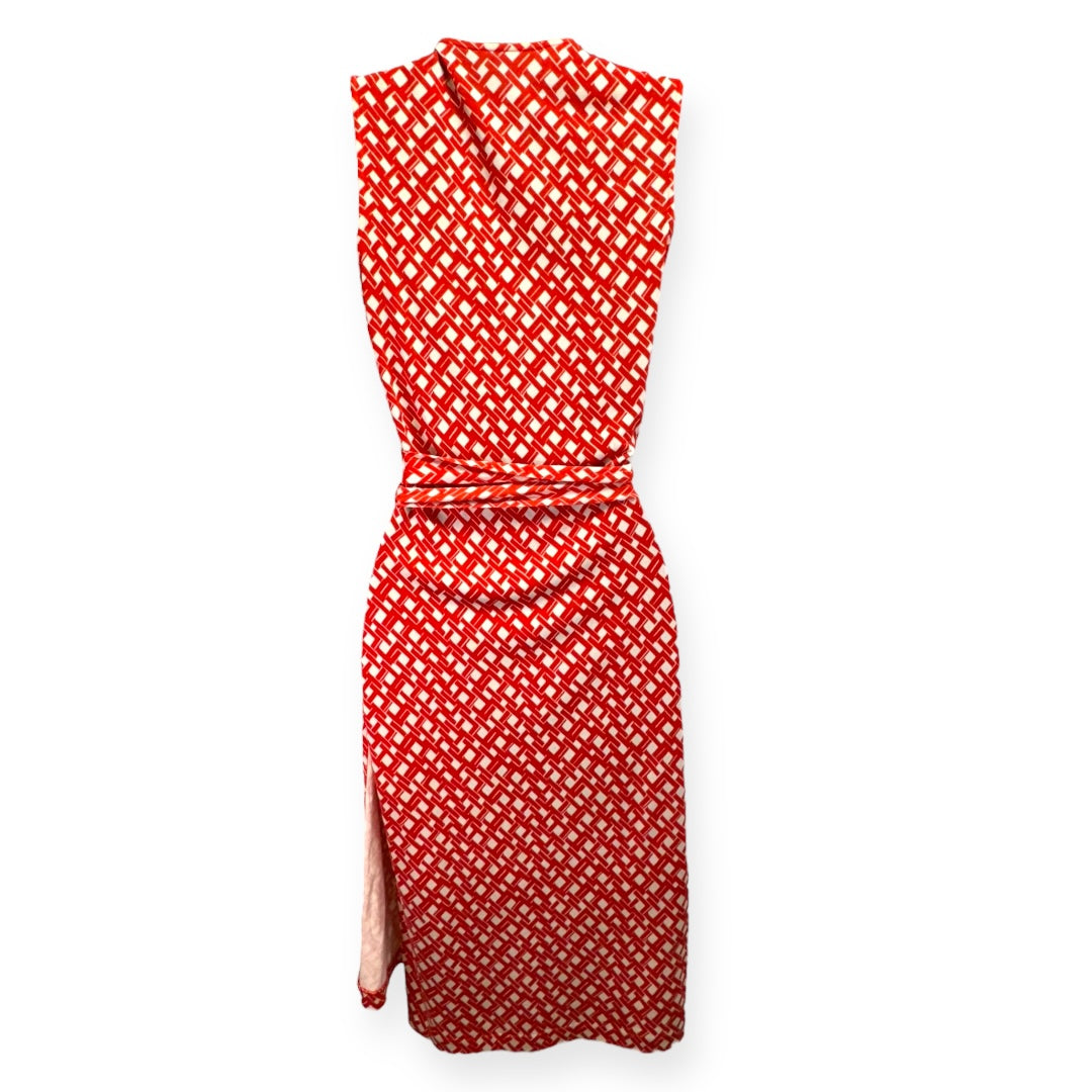 Jude Dress in Red & White Designer Diane Von Furstenberg, Size 2