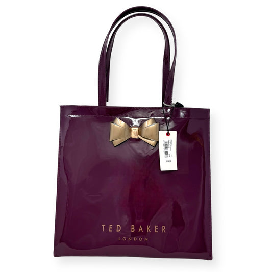 Plain Bow Icon Tote in Oxblood Ted Baker, Size Large