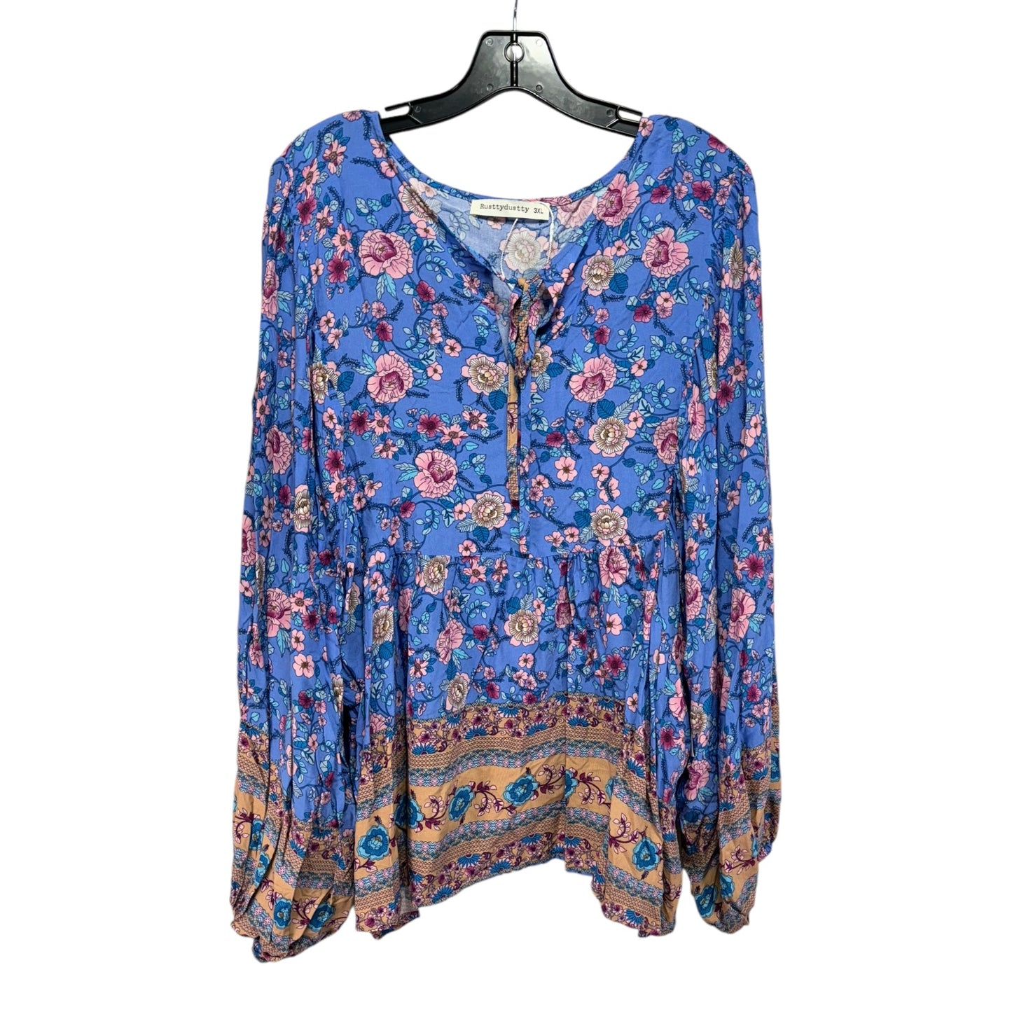 Top Long Sleeve By Rxb In Multi-colored, Size: 3x