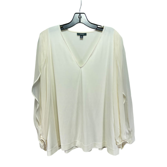 Top Long Sleeve By Alfani In Cream, Size: 2x