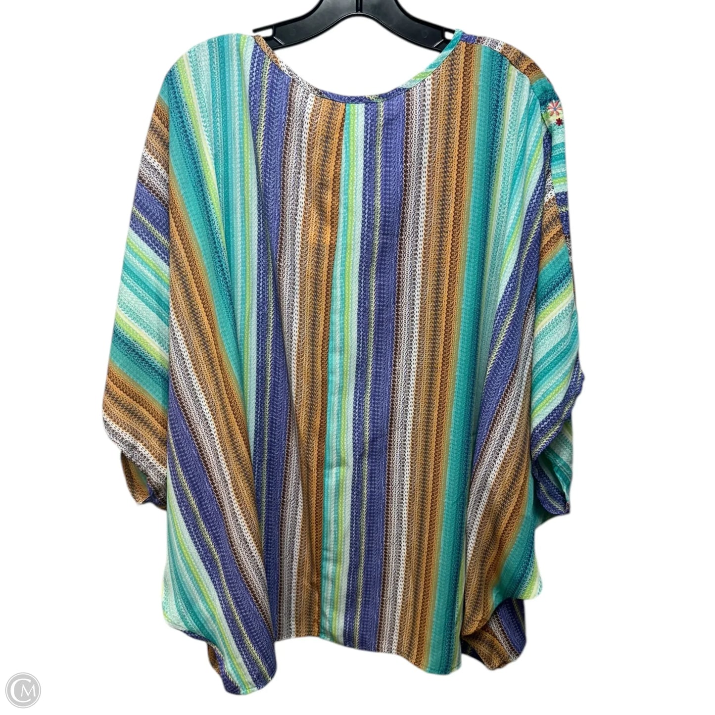 Top Short Sleeve By Savanna Jane In Multi-colored, Size: 2x