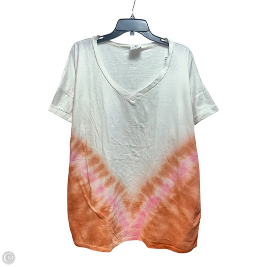 Top Short Sleeve By Like Love In Tie Dye Print, Size: 3x