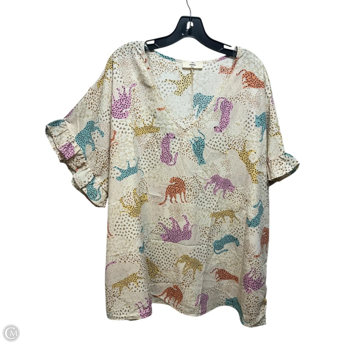 Top Short Sleeve By Entro In Multi-colored, Size: 2x