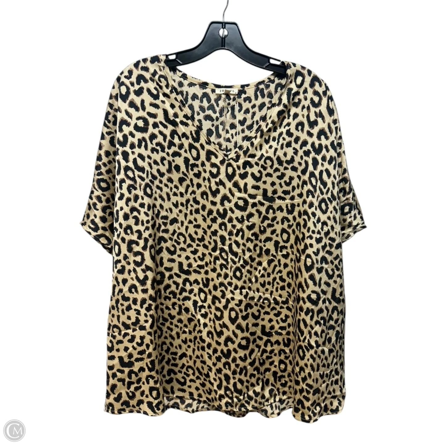 Top Short Sleeve By Jodifl In Animal Print, Size: M