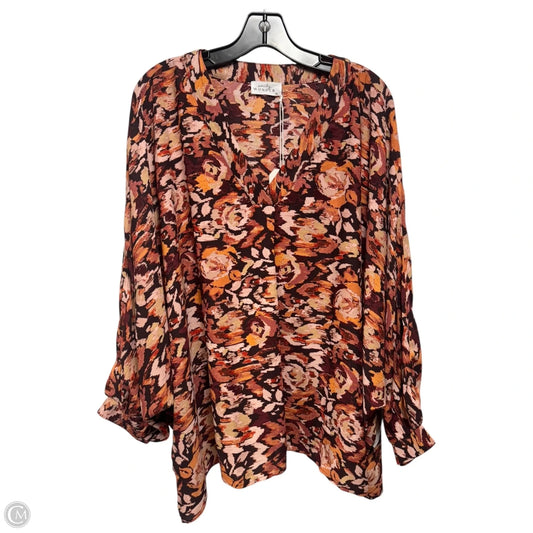 Top 3/4 Sleeve By Emily Wonder In Multi-colored, Size: L