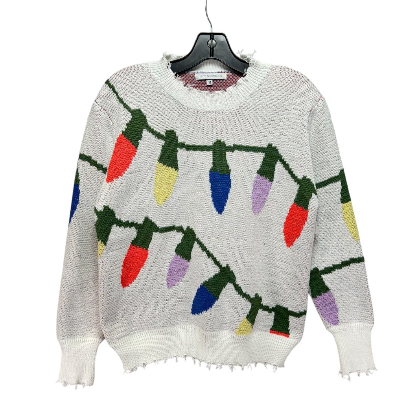 Christmas Lights Sweater By Miss Sparkling In Multi-colored, Size: M