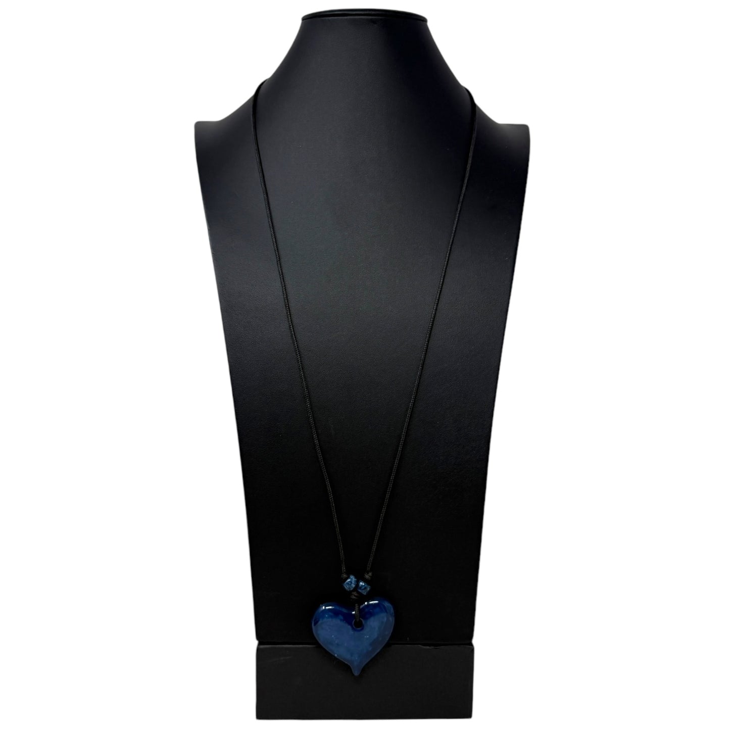 Blue Heart Pendant Necklace By Unbranded