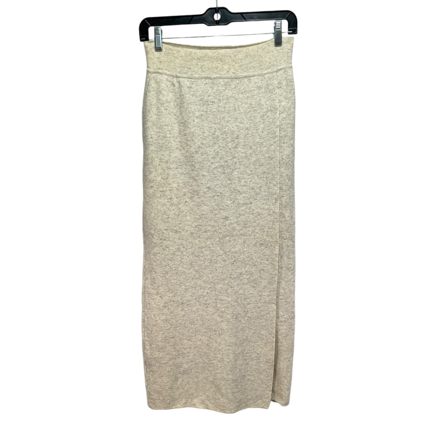 Wool Blend Knit Skirt Maxi By Vittadini In Cream, Size: S