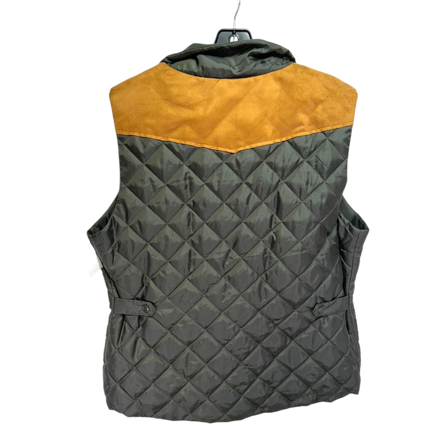 Vest Puffer & Quilted By Natural Reflections In Green, Size: Xl