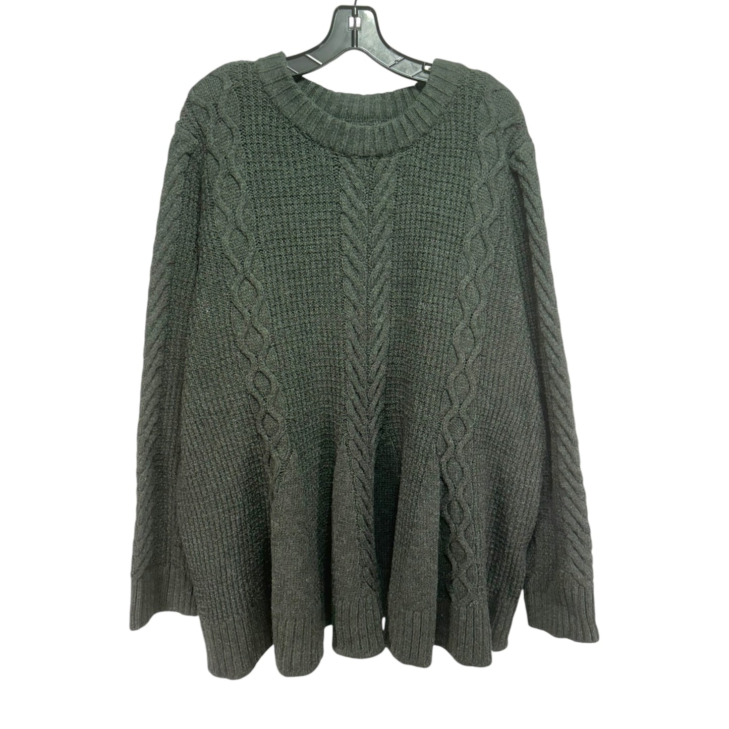 Sweater By Denim 24/7 In Green, Size: 2X