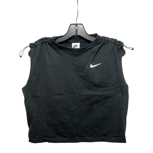 Scrunch Sleeve Athletic Tank Top By Nike Apparel In Black, Size: S