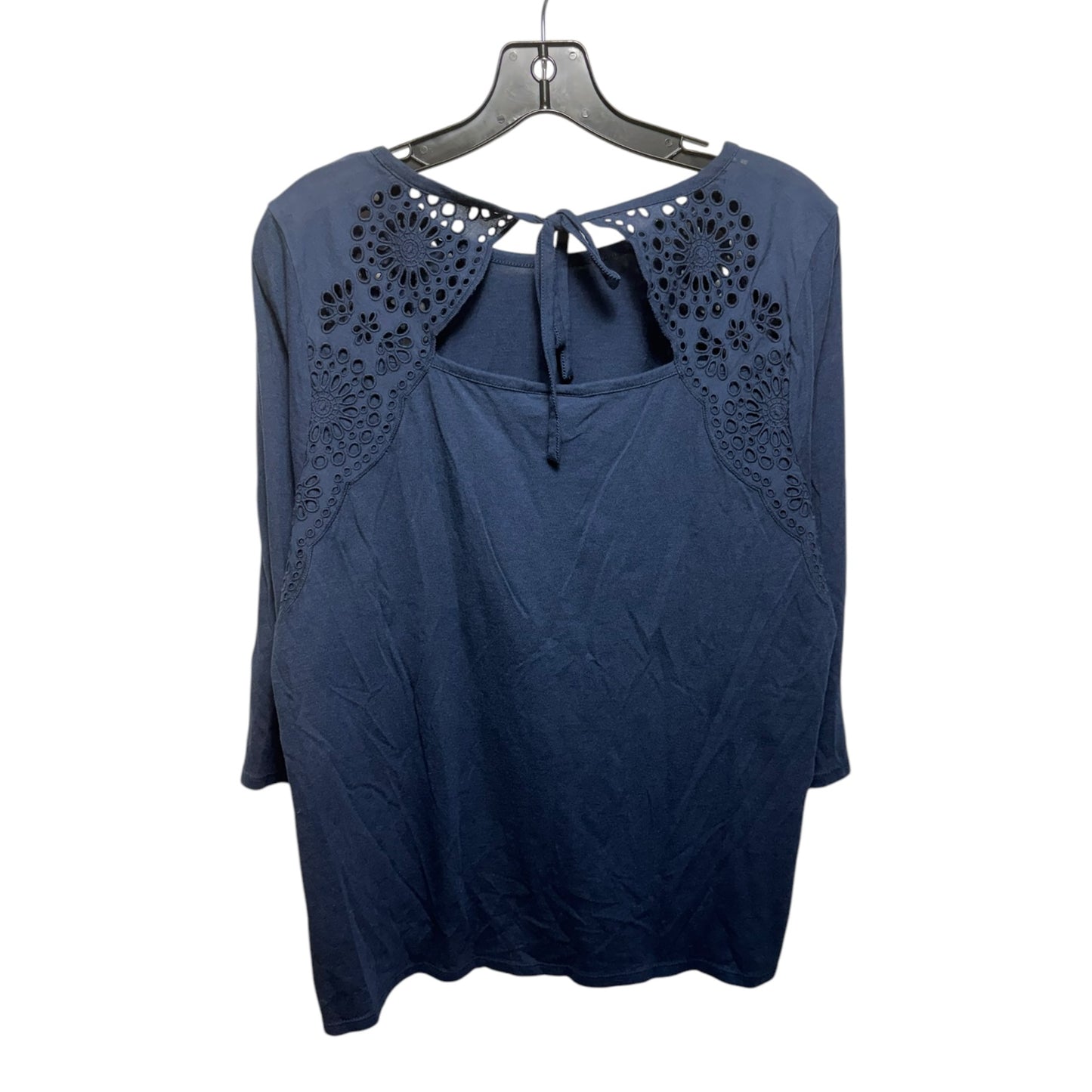 Eyelet Tie Back Top Long Sleeve By J. Jill  Size: L