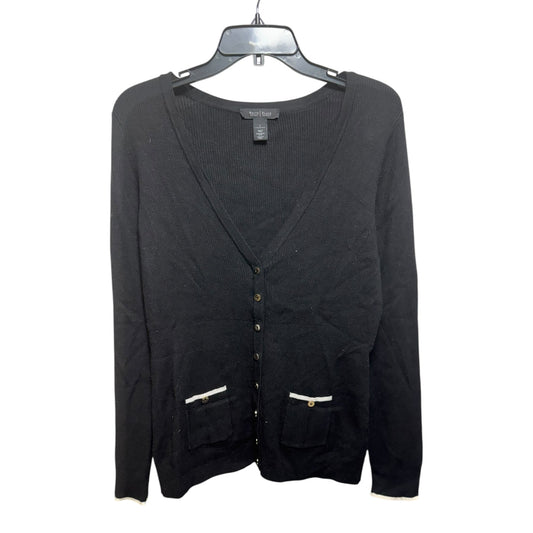 Sweater Cardigan By White House Black Market In Black & White, Size: L