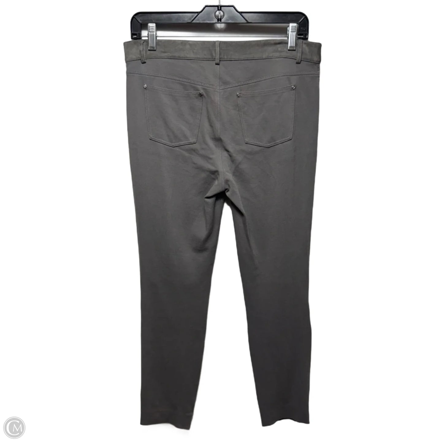 Mercer Suede-Front Skinny Pants Designer By Lafayette 148 In Grey, Size: 2