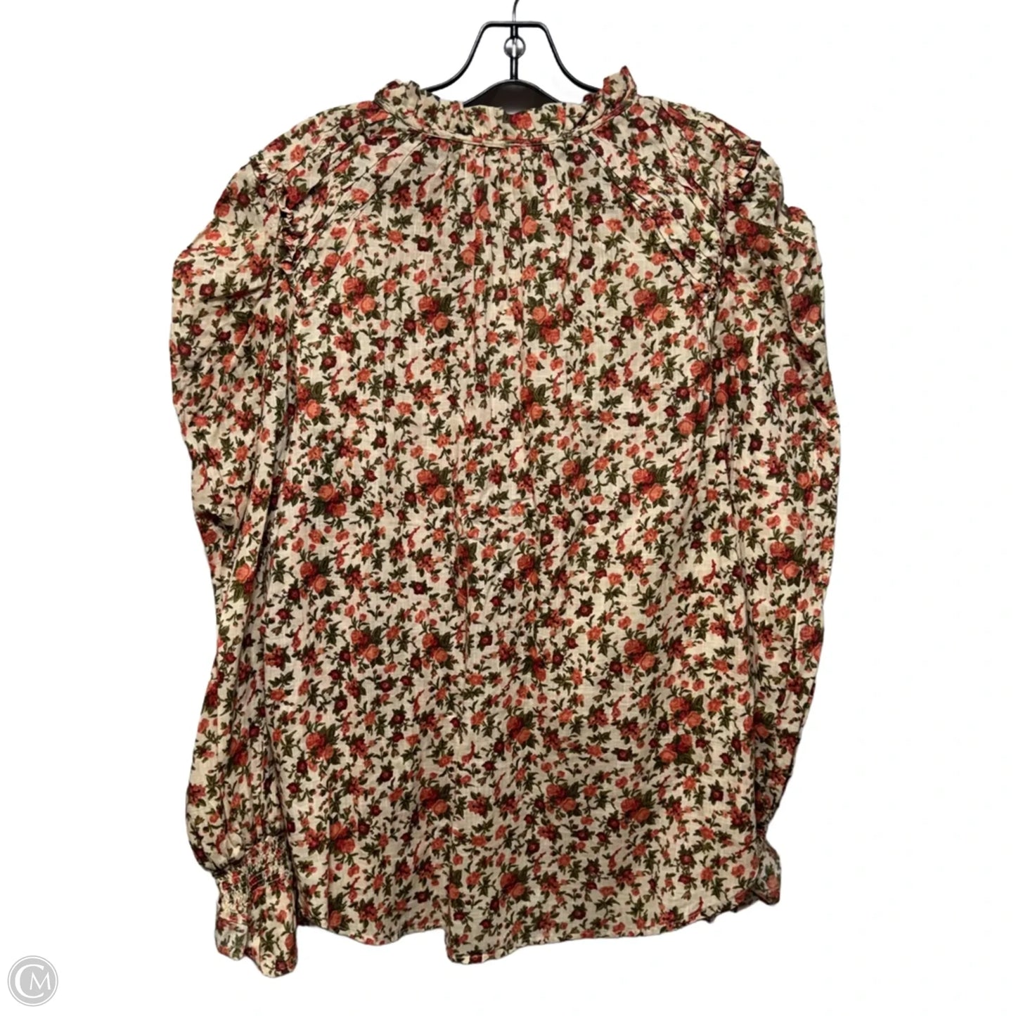 Top Long Sleeve By Free People In Floral Print, Size: Xl