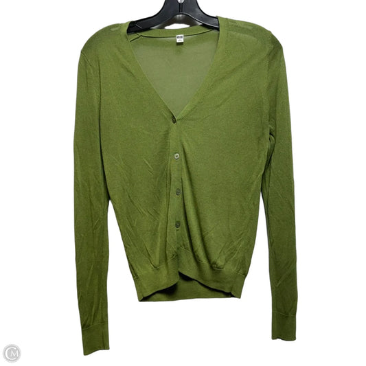Sweater Cardigan By Uniqlo In Green, Size: S