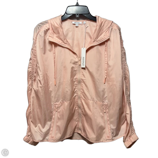 Jacket Windbreaker By Chicos In Peach, Size: 12
