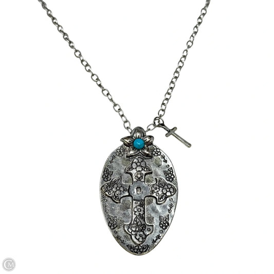 Western Cross Theme Spoon Pendant Necklace By Park Lane