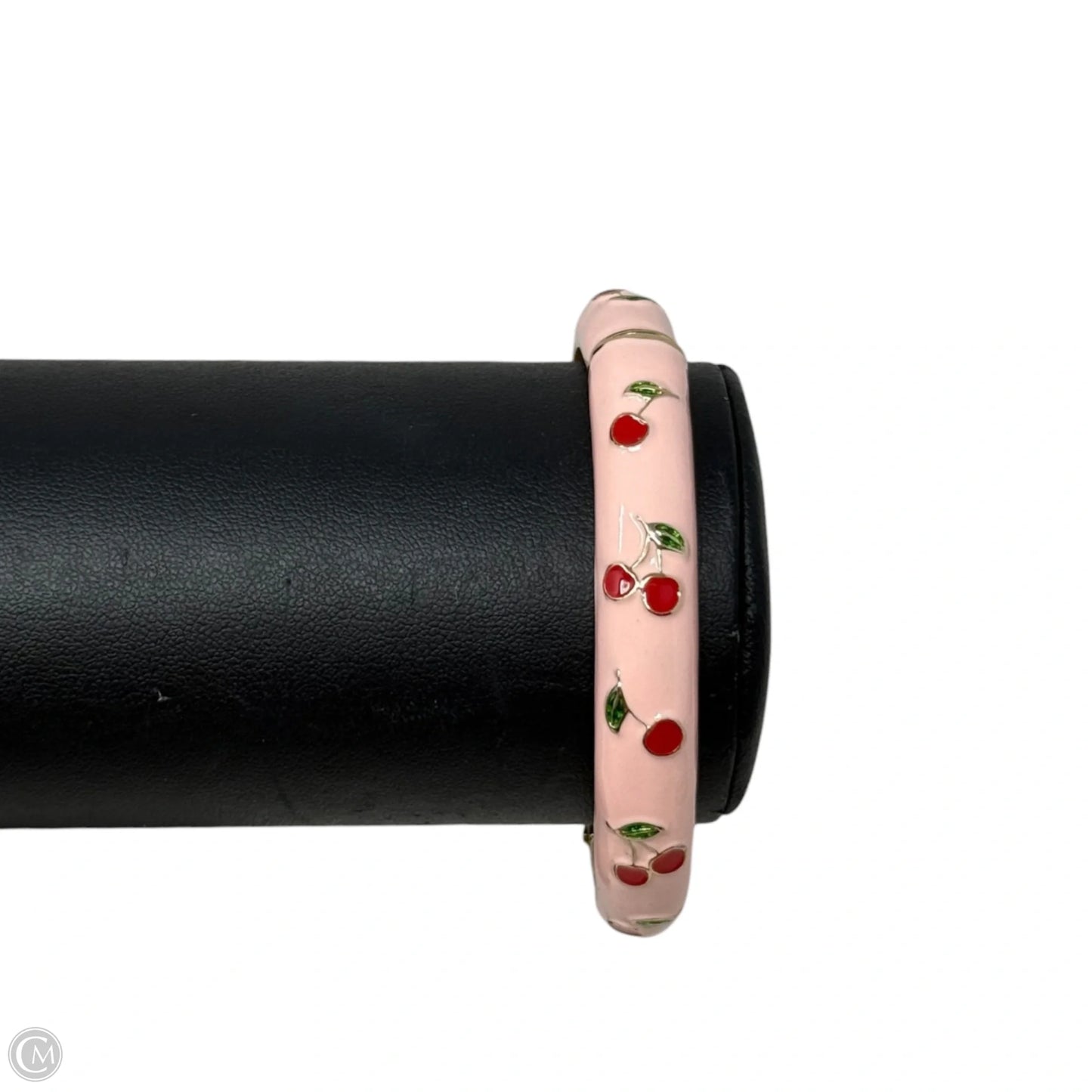 Red Cherry Enamel Bangle Bracelet