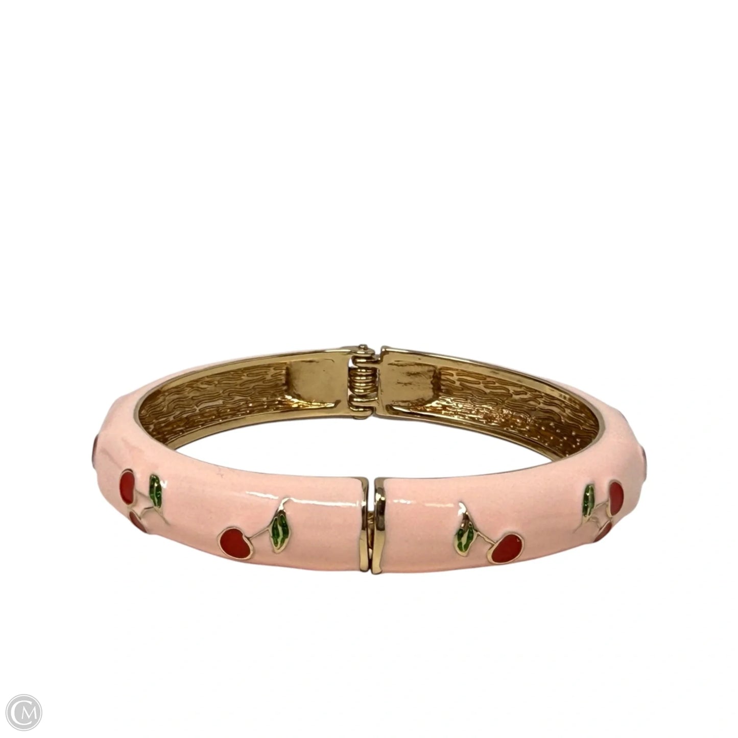 Red Cherry Enamel Bangle Bracelet