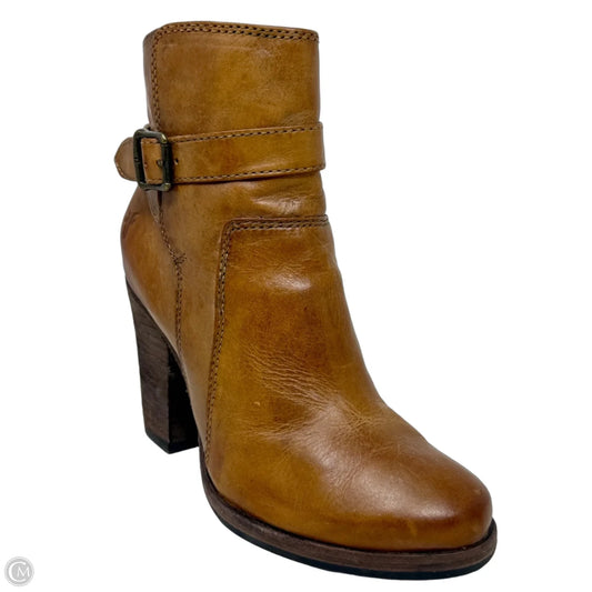 Patty Leather Riding Booties Designer By Frye In Brown, Size: 6