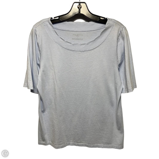 Top Short Sleeve Basic By Talbots In Blue, Size: L