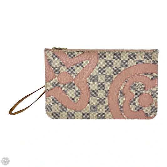 Limited Edition Tahitienne Damier Azur Pochette Wristlet Luxury Designer By Louis Vuitton, Size: Large