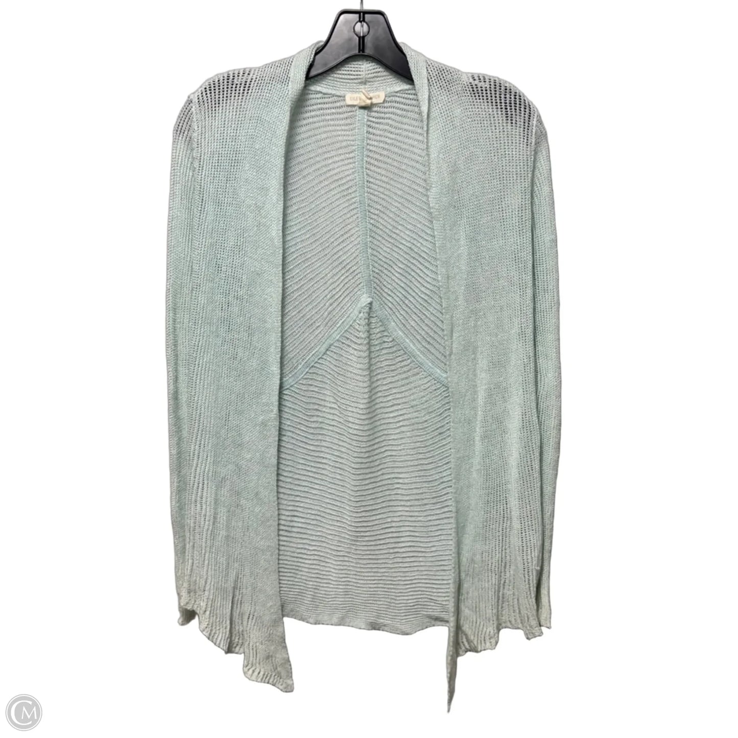 Lightweight Linen Sweater Cardigan By Eileen Fisher In Aqua, Size: Sp