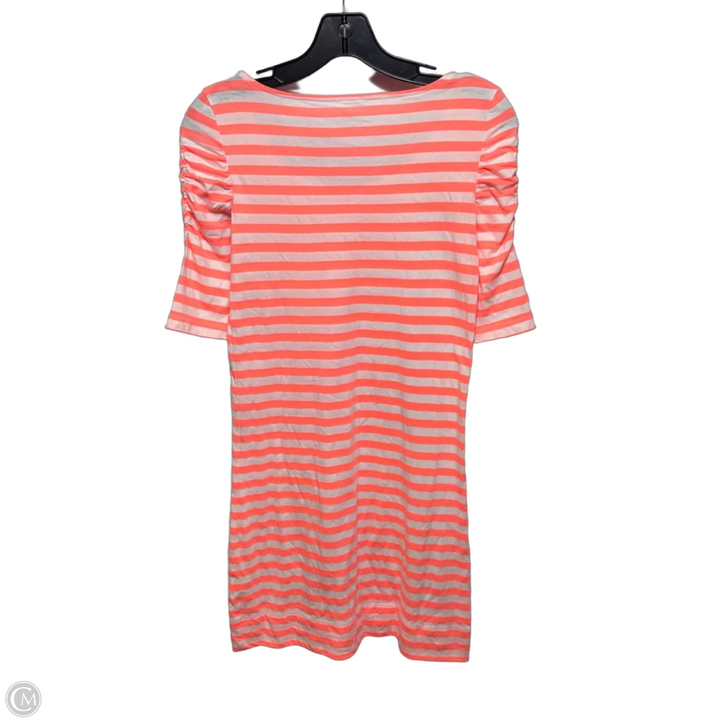 Kaley Dress Designer By Lilly Pulitzer In Sunrise Orange Boat Party Stripe, Size: XS