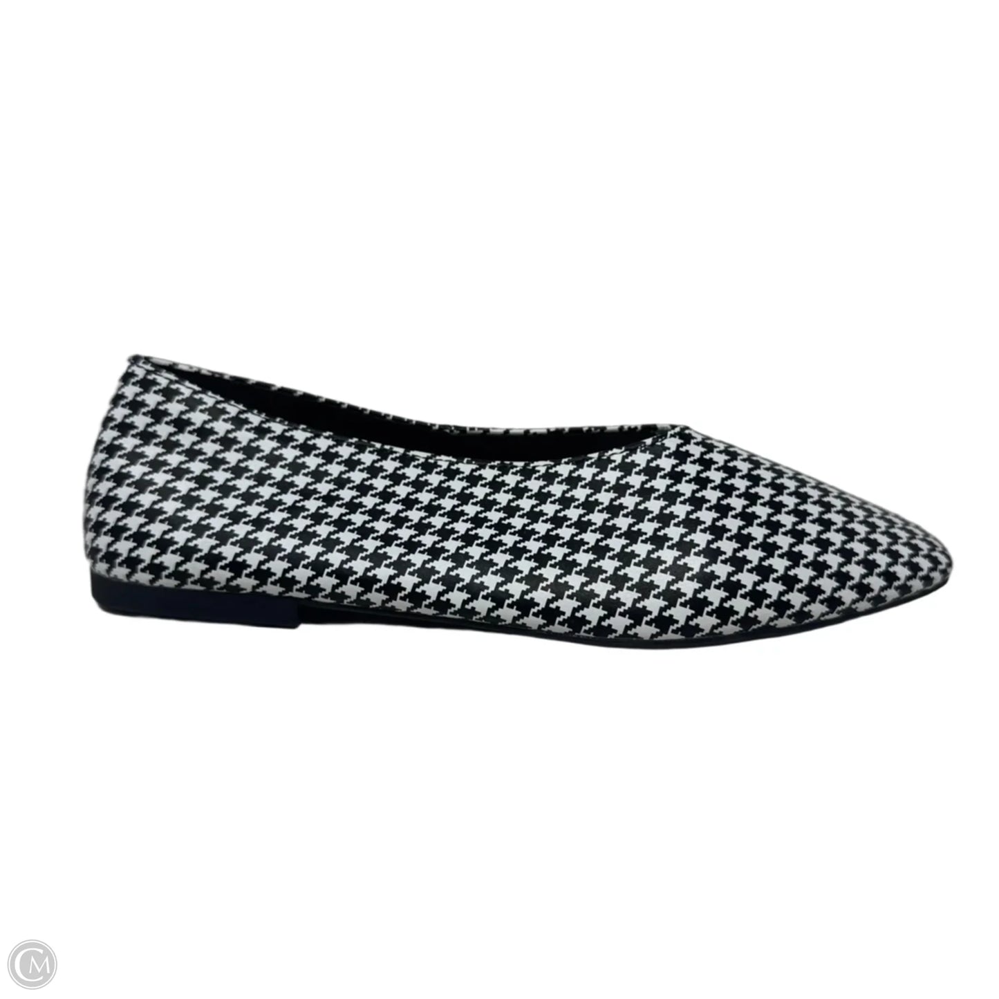 Houndstooth Shoes Flats By Jeffrey Campbell In Black & White, Size: 8.5
