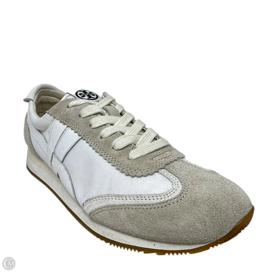 Hank Sneakers Designer By Tory Burch In Cream & Tan, Size: 8