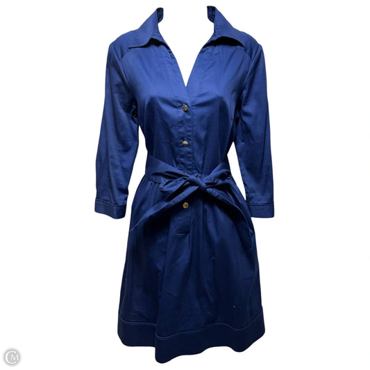Collared Shirt Dress Casual Short By Elizabeth Mckay In Navy, Size: 6