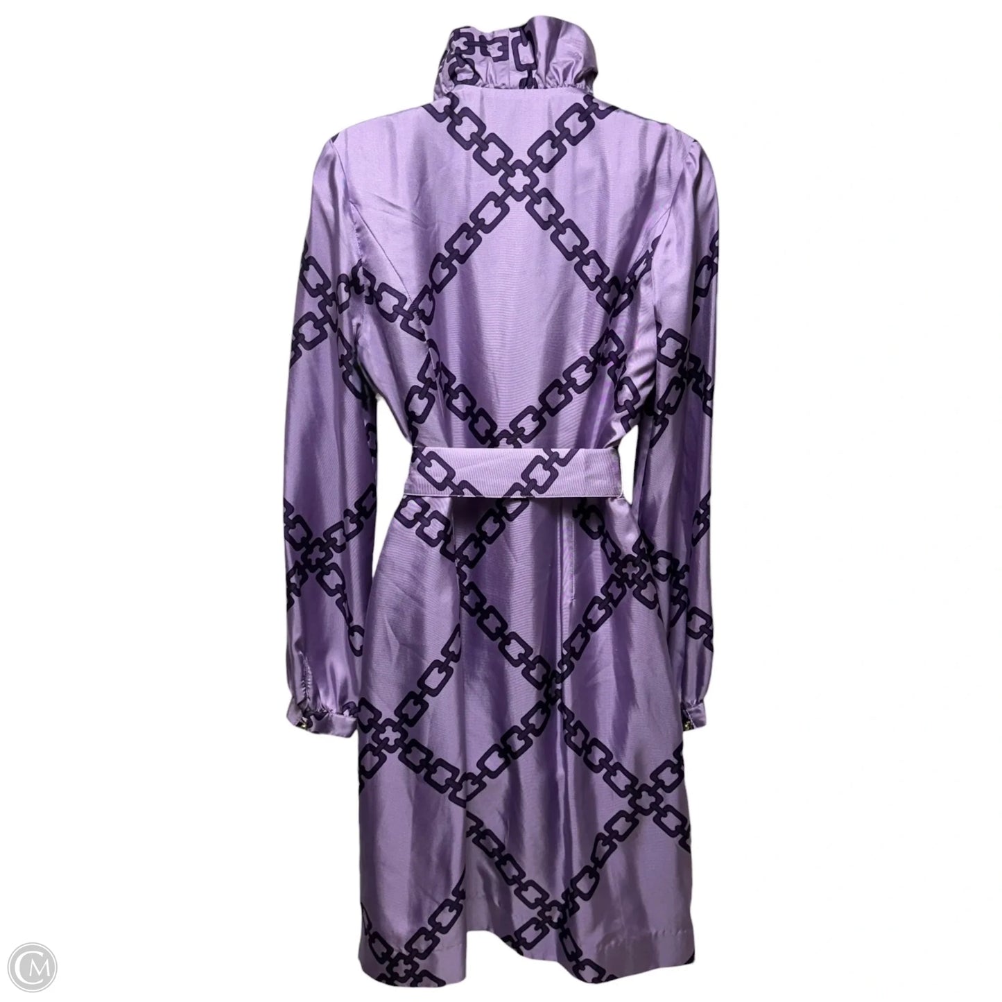 AS IS Scotland Ruffle Collar Wrap Dress By Elizabeth Mckay In Purple, Size: 6