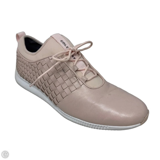 Woven Leather Shoes Sneakers By Cole-haan In Pink, Size: 8.5
