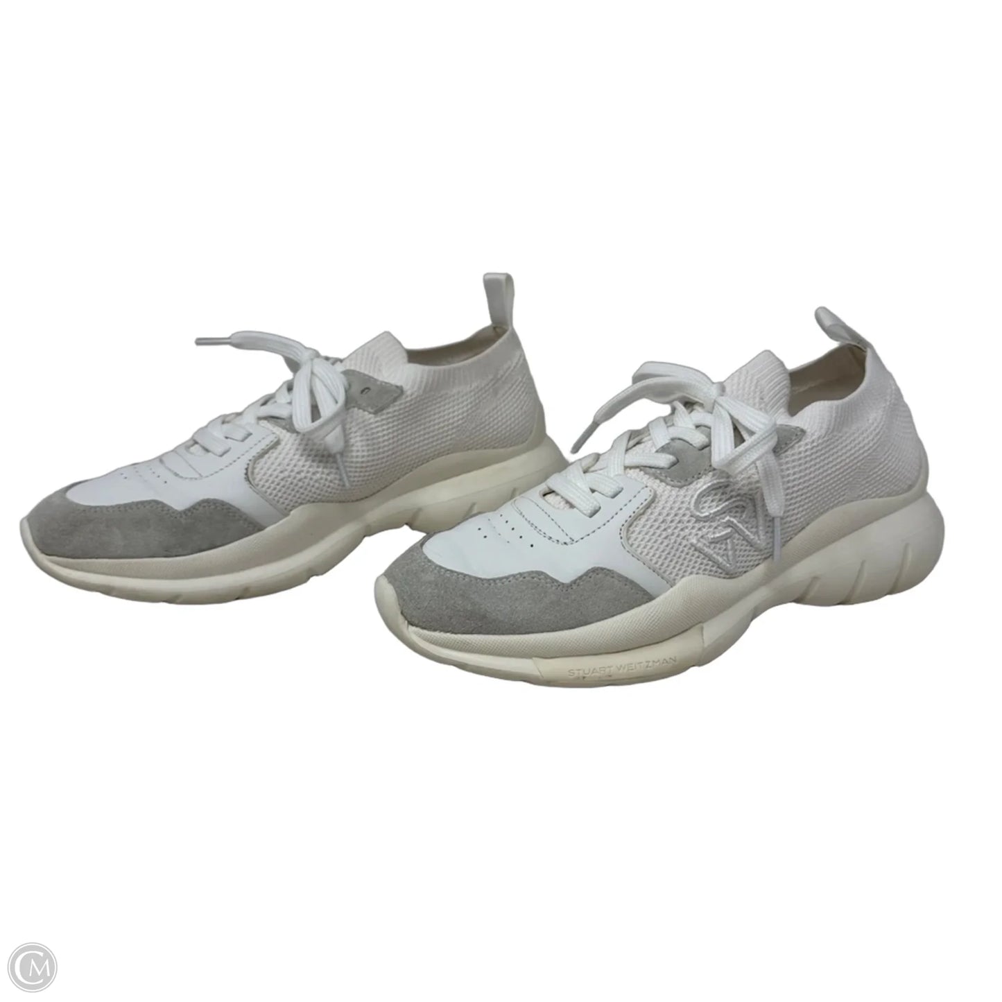 5050 Mesh Sneakers Designer By Stuart Weitzman In White, Size: 8