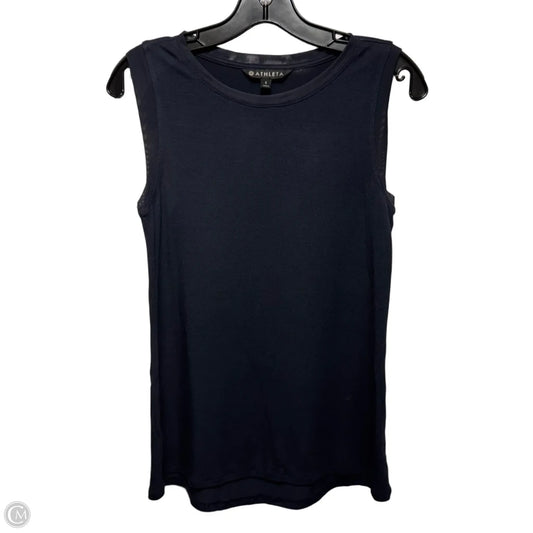 Mesh Trim Athletic Tank Top By Athleta In Navy, Size: S
